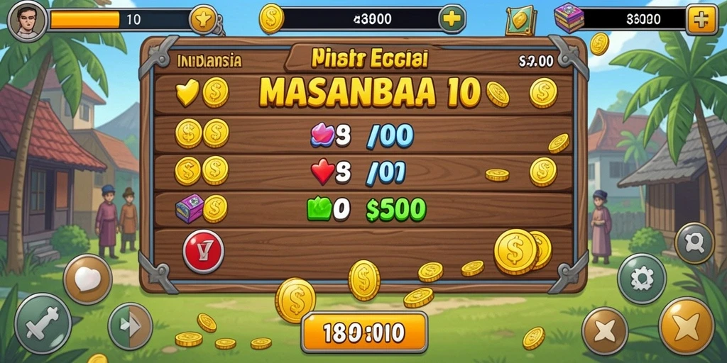 Deskripsi layar bonus yang menunjukkan kemenangan besar.