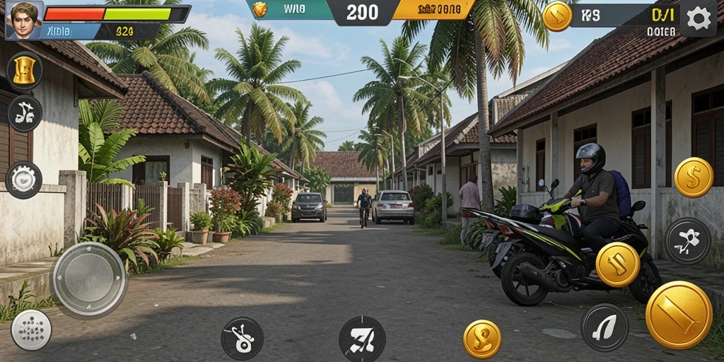 Screenshot ini memperlihatkan level yang menantang dan menarik.