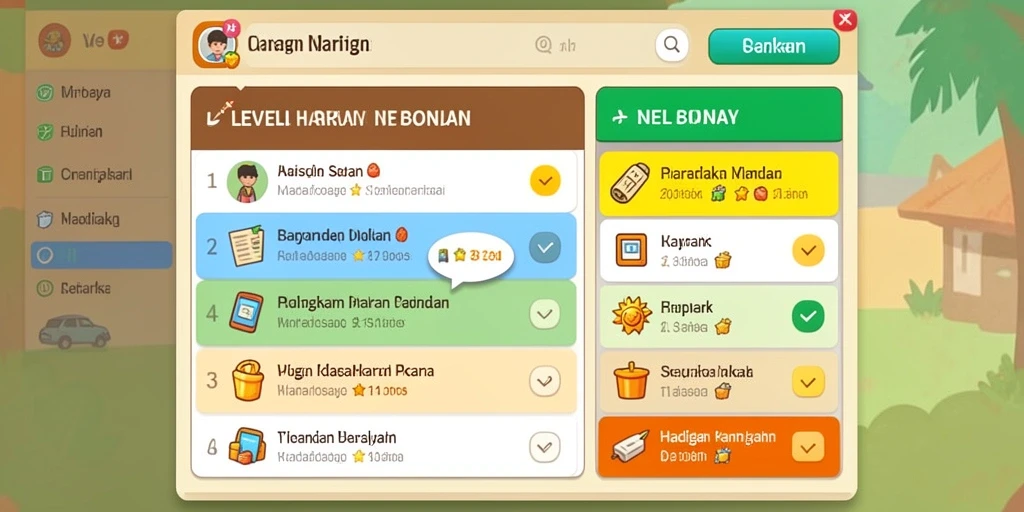 Level yang menantang dengan beragam rintangan.